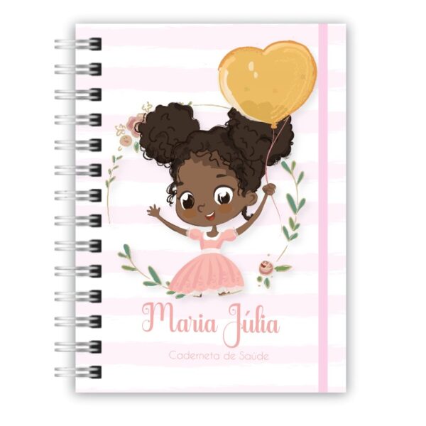 Caderneta de Saúde - Menina Negra Balão