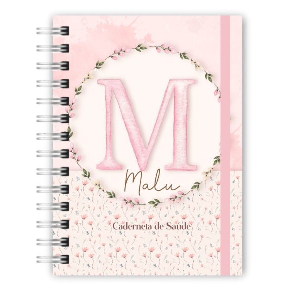 Caderneta de Saúde - Alfabeto Rosa Aquarela