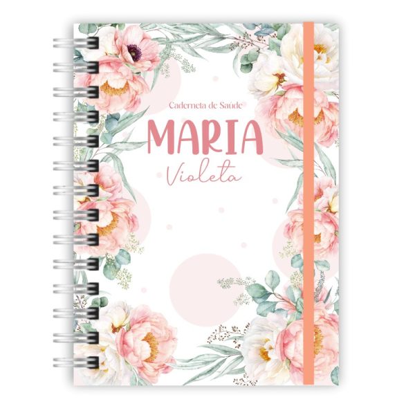 Caderneta de Saúde - Floral Coral
