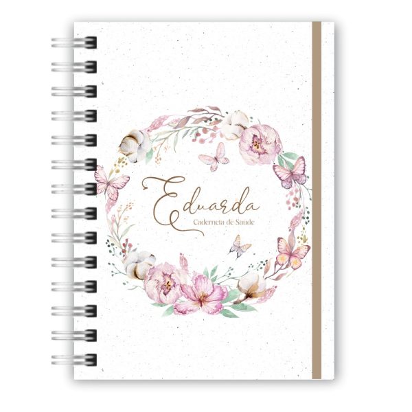 Caderneta de Saúde - Floral com Borboletas