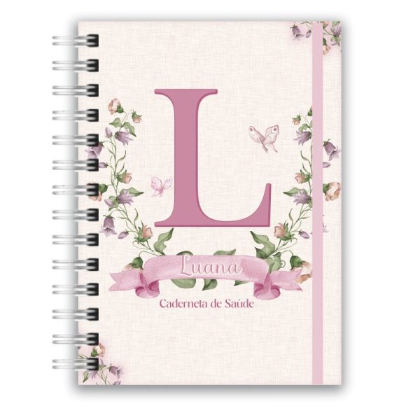 Caderneta de Saúde - Floral Monograma