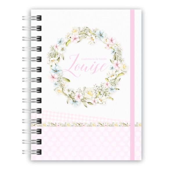 Caderneta de Saúde - Floral Rosa