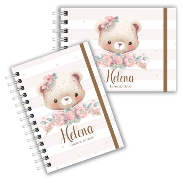 Caderneta de Saúde com Livro do Bebê - Flower Bear