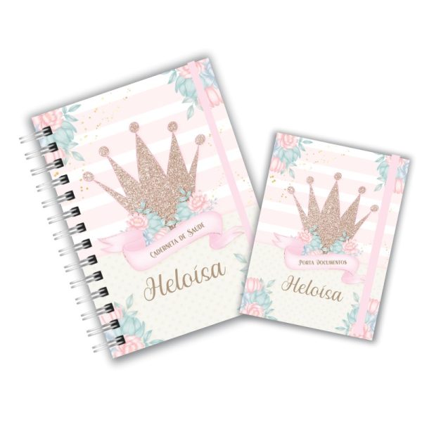 Caderneta de Saúde com Porta Documentos - Coroa Princesa
