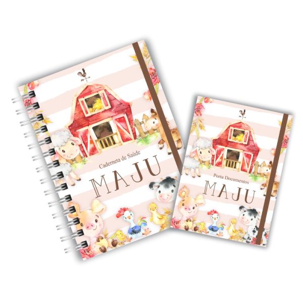 Caderneta de Saúde com Porta Documentos - Fazendinha da Maju