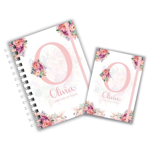 Caderneta de Saúde com Porta Documentos - Floral Chic