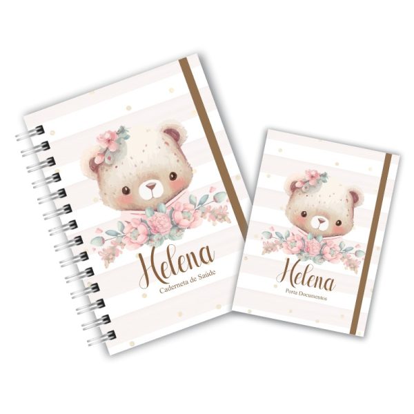 Caderneta de Saúde com Porta Documentos -   Flower Bear