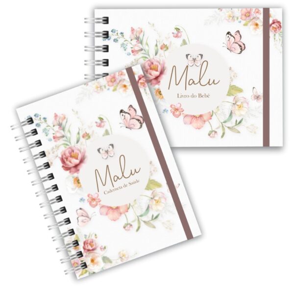 Caderneta de Saúde com Livro do Bebê - Jardim das Borboletas