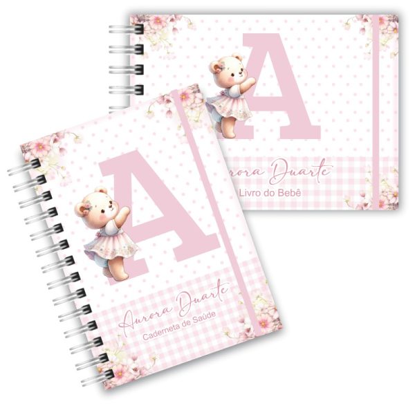 Caderneta de Saúde Com Livro do Bebê - Alfabeto Ursinha