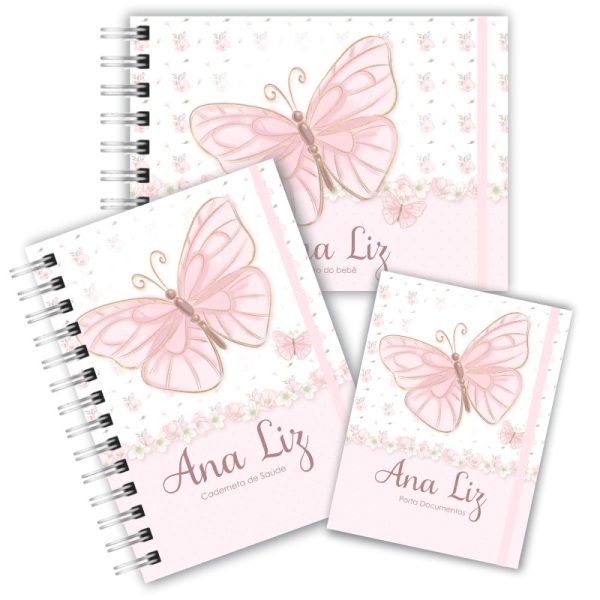 Kit Maternidade Completo - Borboleta Rosa