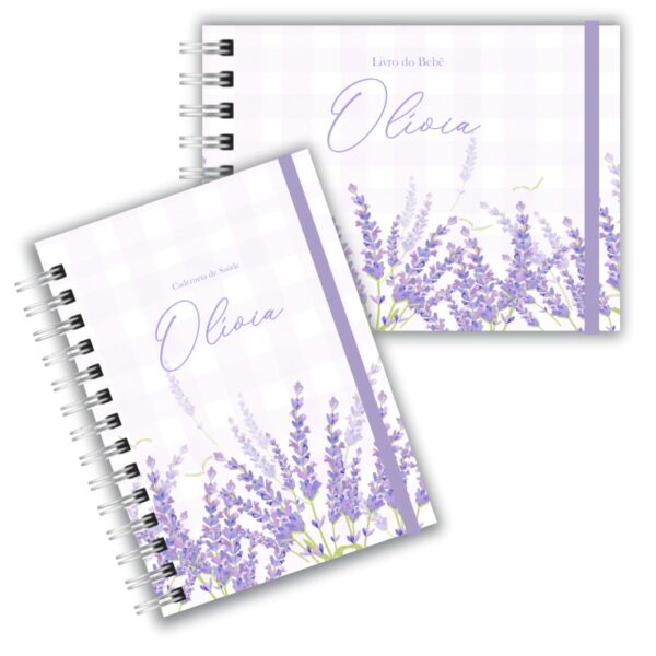Caderneta de Saúde com Livro do Bebê - Jardim Lavanda