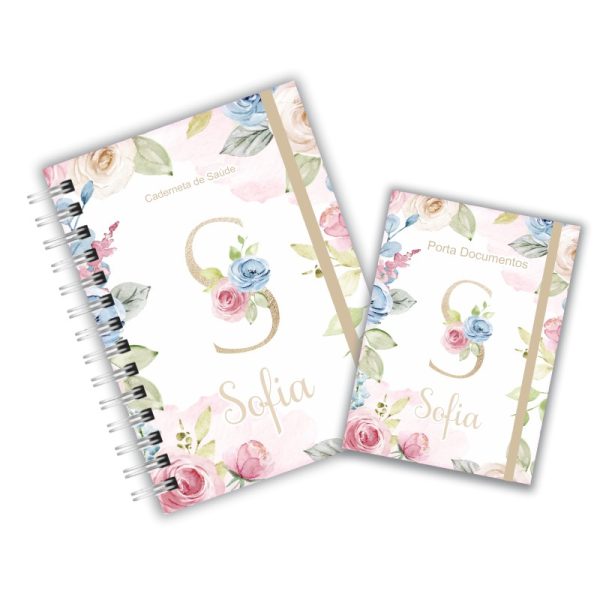 Caderneta de Saúde com Porta Documentos - Floral Sofia
