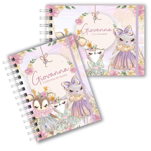 Caderneta de Saúde Com Livro do Bebê - Animais Cute