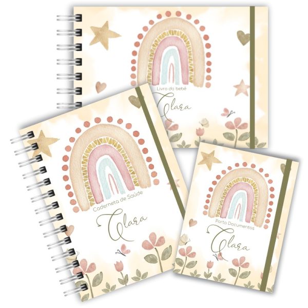 Kit Maternidade Completo - Arco Iris Boho