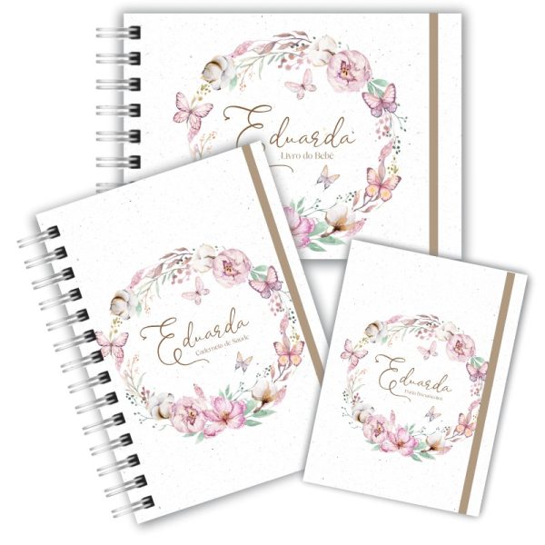 Kit Maternidade Completo - Floral com Borboletas