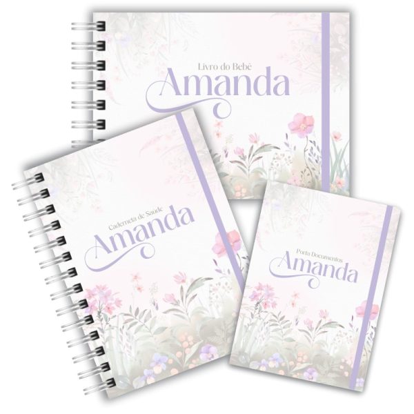 Kit Maternidade Completo - Floral Lavanda