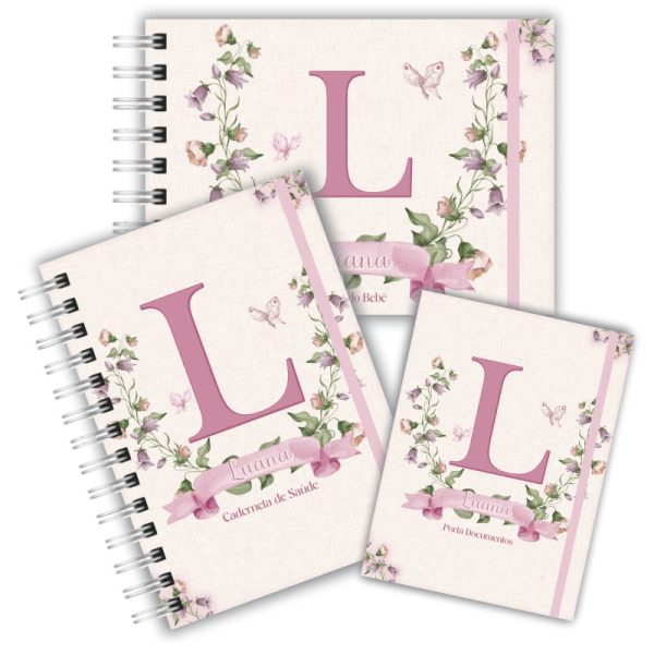 Kit Maternidade Completo - Floral Monograma