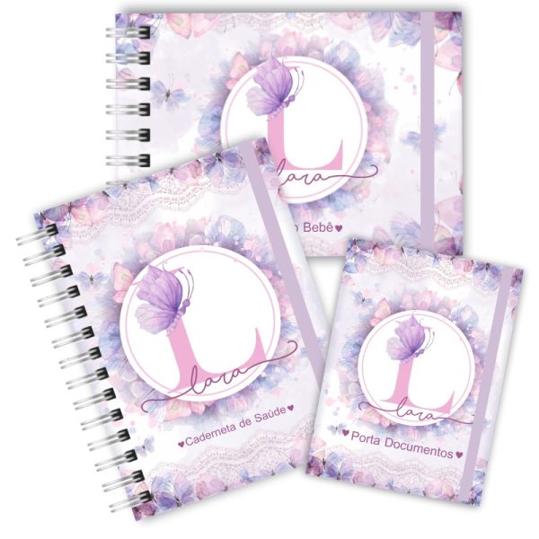 Kit Maternidade Completo - Borboleta Lilás