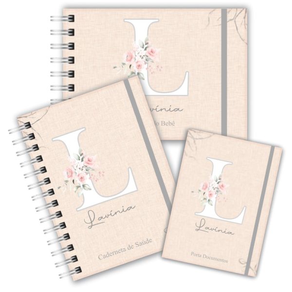 Kit Maternidade Completo - Alfabeto Floral