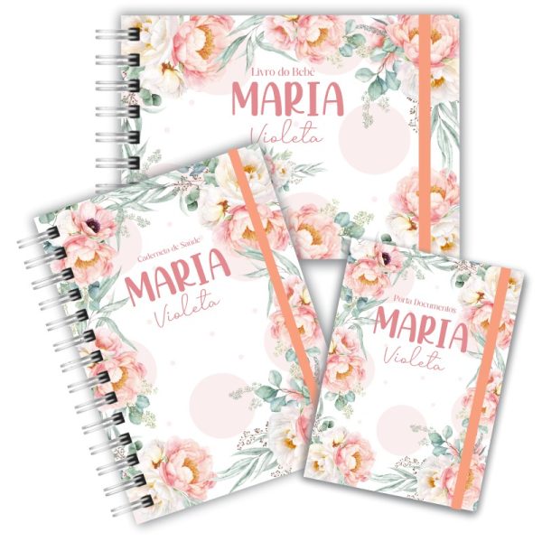 Kit Maternidade Completo - Floral Coral