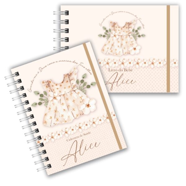 Caderneta de Saúde com Livro do Bebê - Menina Cristã