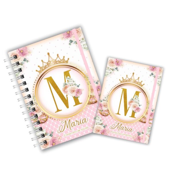 Caderneta de Saúde com Porta Documentos - Realeza Coroa