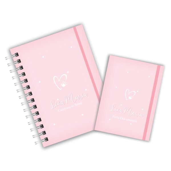 Caderneta de Saúde com Porta Documentos - Rosa Neutro