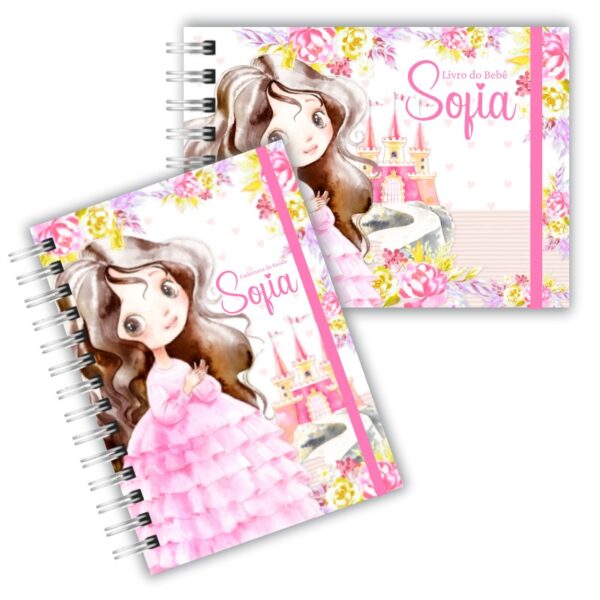 Caderneta de Saúde com Livro do Bebê - Princesa