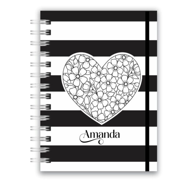 Agenda - Coração com Listras