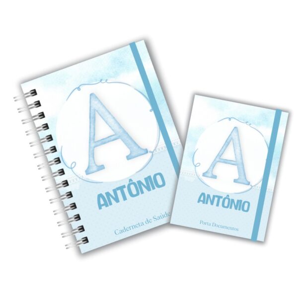 Caderneta de Saúde com Porta Documentos - Alfabeto Azul