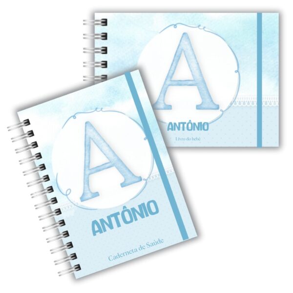 Caderneta de Saúde com Livro do Bebê -Alfabeto Azul