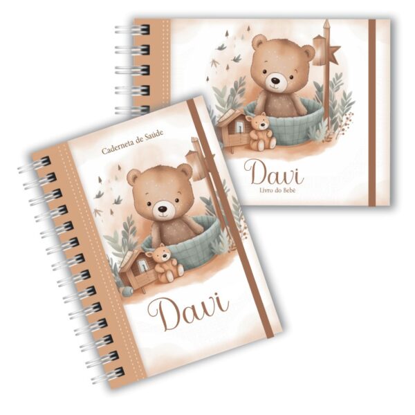 Caderneta de Saúde com Livro do Bebê - Ursinho