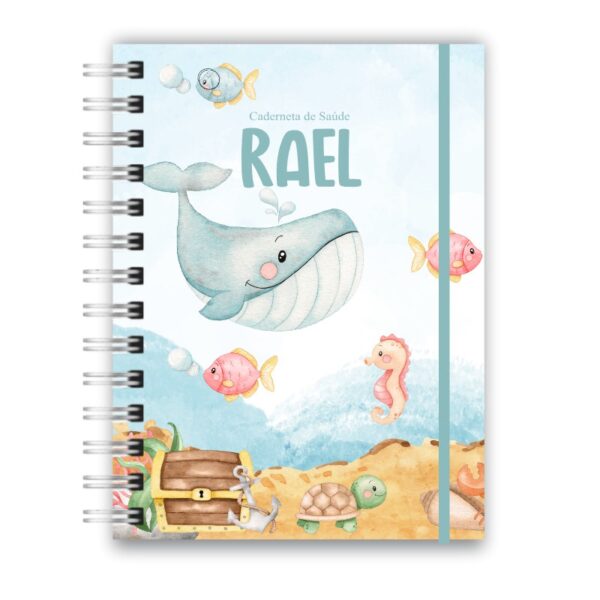Caderneta de Saúde - Fundo do Mar Aquarela