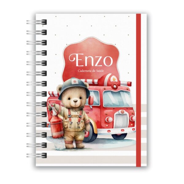 Caderneta de Saúde - Ursinho Bombeiro