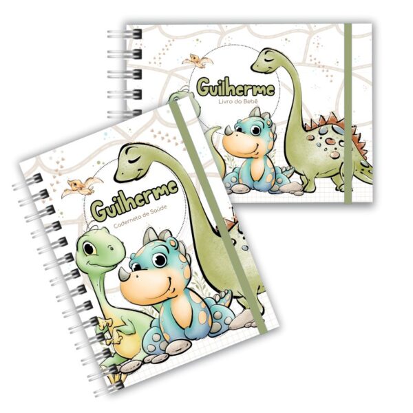 Caderneta de Saúde com Livro do Bebê - Dino Boy