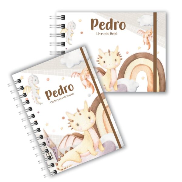 Caderneta de Saúde com Livro do Bebê - Dragões Baby