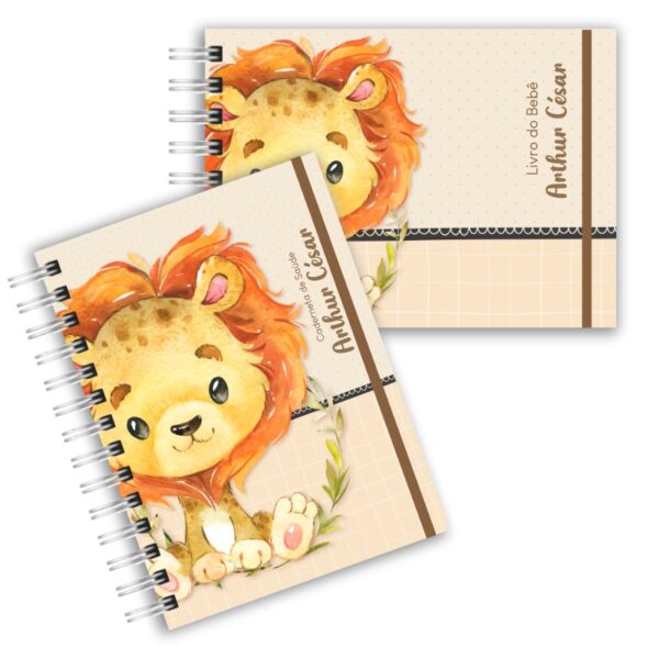 Caderneta de Saúde com Livro do Bebê - Leãozinho