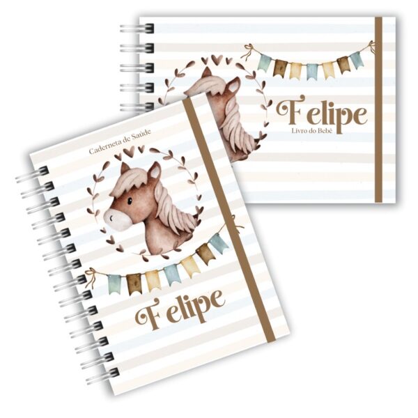 Caderneta de Saúde com Livro do Bebê - Meu Pônei