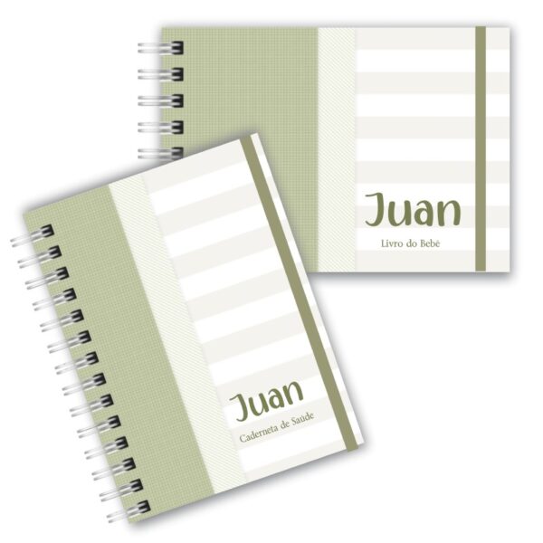 Caderneta de Saúde com Livro do Bebê - Neutro Verde