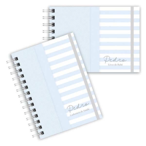 Caderneta de Saúde com Livro do Bebê - Neutro Azul