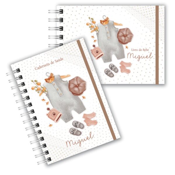 Caderneta de Saúde com Livro do Bebê - Roupinha Menino