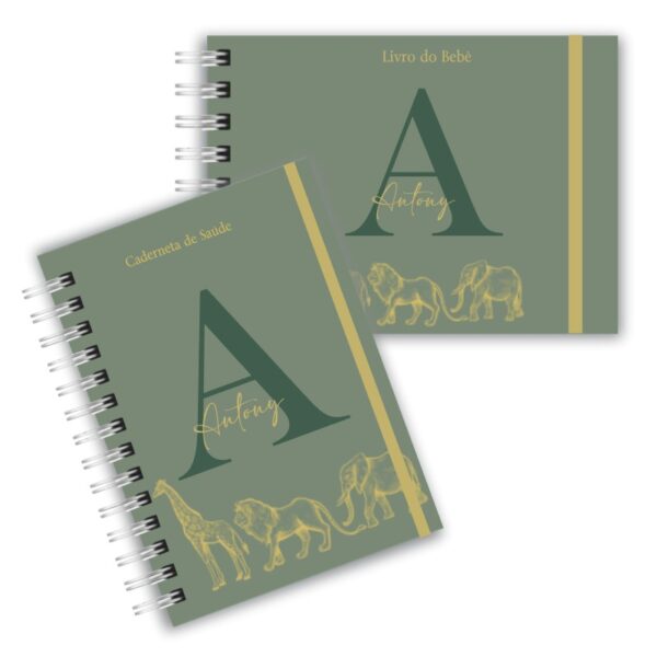 Caderneta de Saúde com Livro do Bebê - Safari Luxo