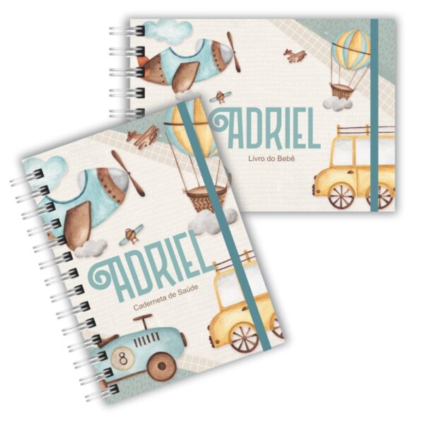 Caderneta de Saúde com Livro do Bebê - Transportes Baby