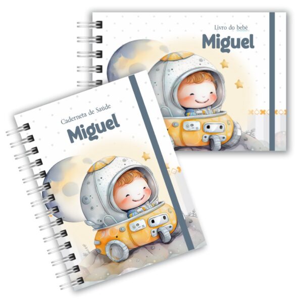 Caderneta de Saúde com Livro do Bebê -Astronauta Fofo