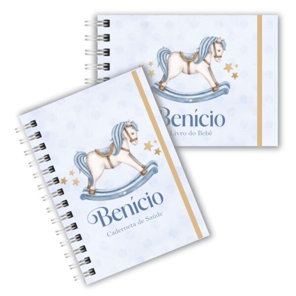 Caderneta de Saúde com Livro do Bebê - Cavalinho de Balanço