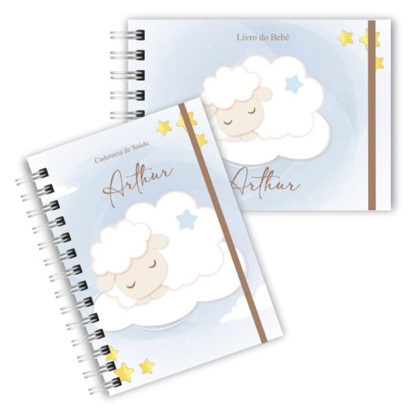 Caderneta de Saúde com Livro do Bebê - Ovelhinha Azul
