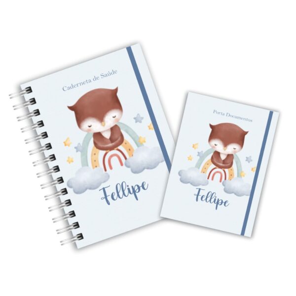 Caderneta de Saúde com Porta Documentos - Corujinha Boy