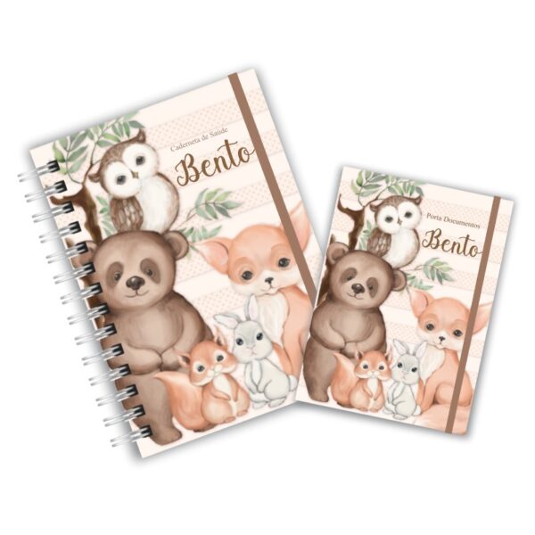 Caderneta de Saúde com Porta Documentos - Animais no Bosque