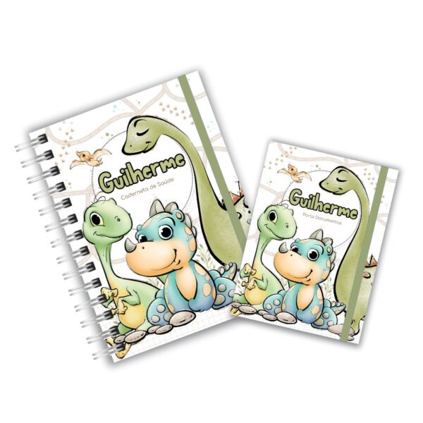 Caderneta de Saúde com Porta Documentos - Dino Boy