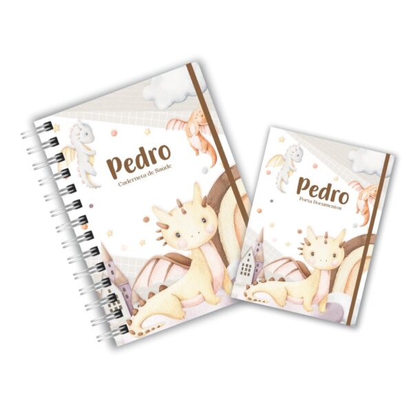Caderneta de Saúde com Porta Documentos - Dragões Baby